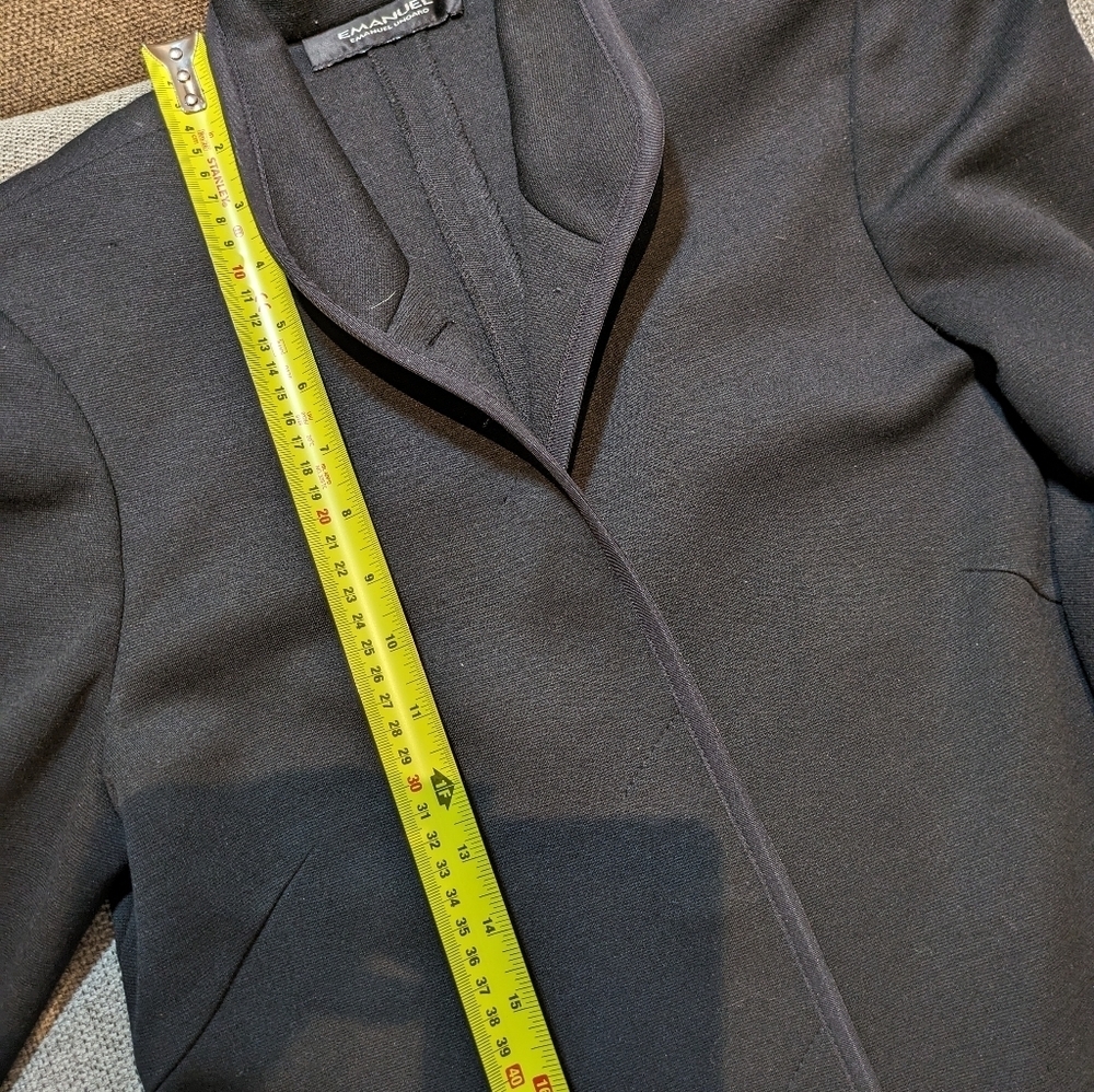 Emanuel Ungaro Black Blazer Coat Minimalist Designer Jacket  Size XS  R1 - Picture 13 of 14
